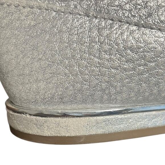FRANCO SARTO Bisma Metallic Silver Loafers with Tassels Women's Size 7.5 - Picture 6 of 9
